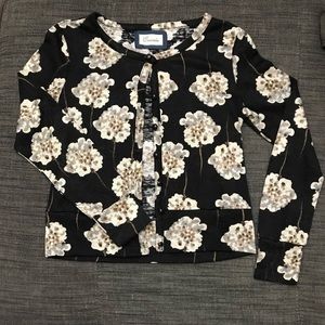 Black Sweater with Large Floral Design